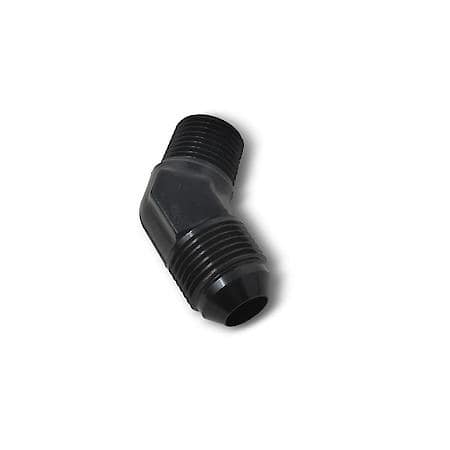 12 AN Male 45 Degree To 3/4" NPT Male Adapter Black Anodized