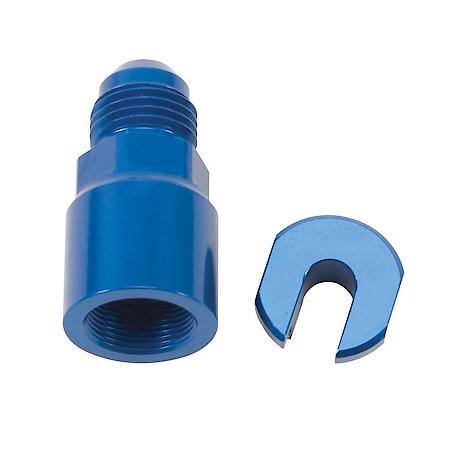 EFI Adapter 8 AN Male To 3/8 SAE Quick Disconnect FeMale Screw type Blue Anodized
