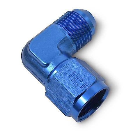 6AN 90 Degree Swivel Female To Male Adapter Fitting With Blue Finish