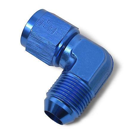 6AN 90 Degree Swivel Female To Male Adapter Fitting With Blue Finish