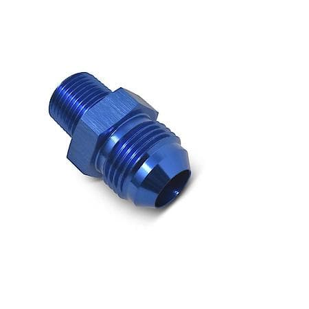 10 AN Male Straight To 3/4" NPT Male Adapter Blue Anodized