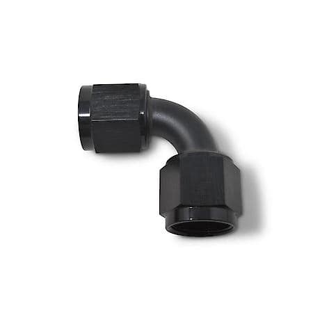 10 AN FeMale 90 Deg To AN FeMale Adapter Black Anodized