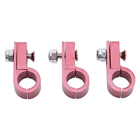 Line CLAMP FOR-6 SIZE Tubing Red Anodize