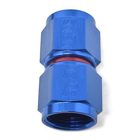 12 AN FeMale Straight To AN FeMale Adapter Red & Blue Anodized