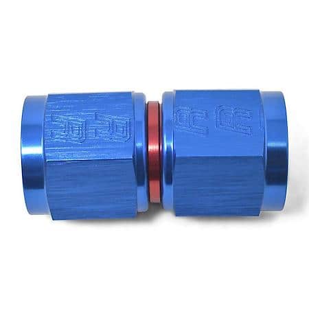 12 AN FeMale Straight To AN FeMale Adapter Red & Blue Anodized