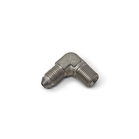 3 AN Male 90 Deg To 1/8" NPT Male Adapter Steel Endura Finish