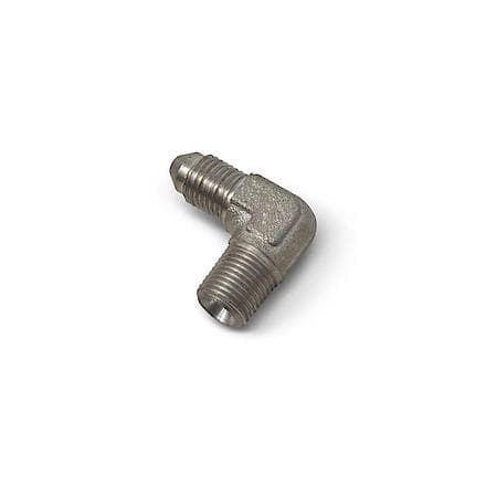 3 AN Male 90 Deg To 1/8" NPT Male Adapter Steel Endura Finish