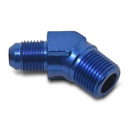 10 AN Male 45 Degree To 3/8" NPT Male Blue Anodized