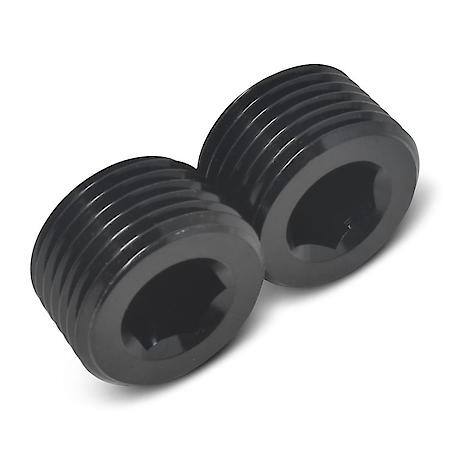 1/4" NPT Internal Wrenching Plug Black Anodized Qty: 2