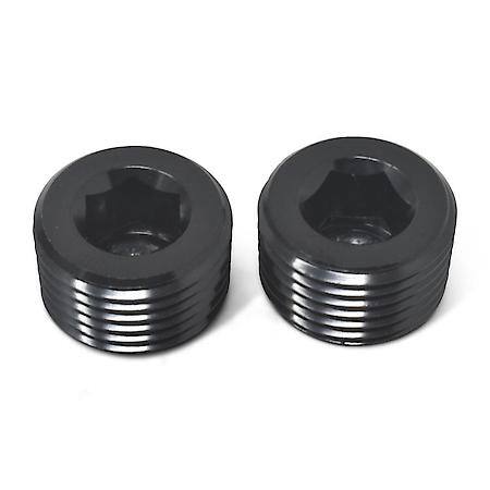 1/4" NPT Internal Wrenching Plug Black Anodized Qty: 2