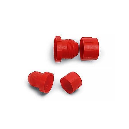 3 4 6 8 10 12 AN Fitting Caps & Plugs Plastic Red Qty: 6 of each size