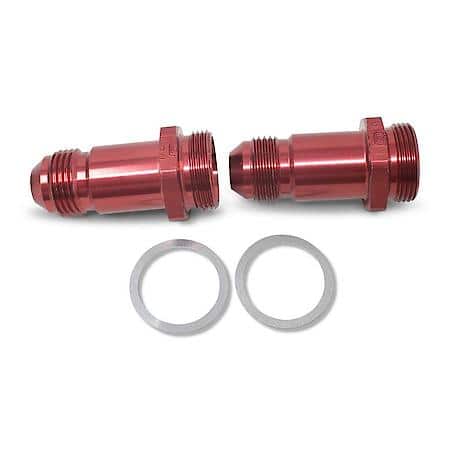 8 AN Male To 7/8-20 Male Carb Adapter (2") Red Anodized Qty: 2