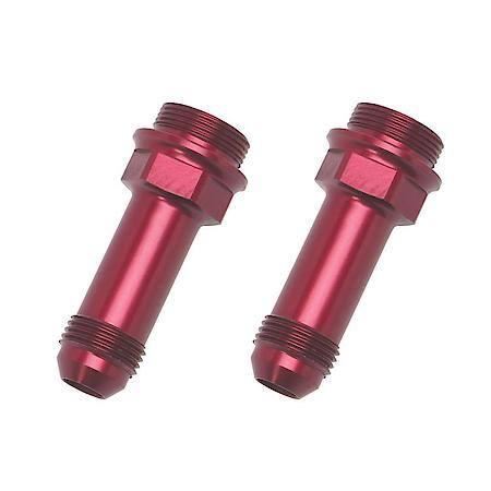 8 AN Male To 7/8-20 Male Carb Adapter Extended with Reduced Hex Red Anodized
