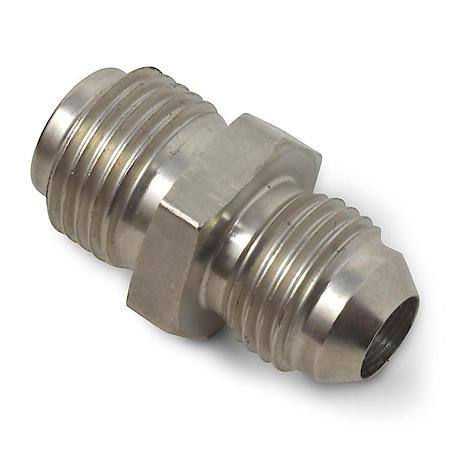 6 AN Male To 5/8-18 Inverted Flare Male Adapter Steel Endura Finish