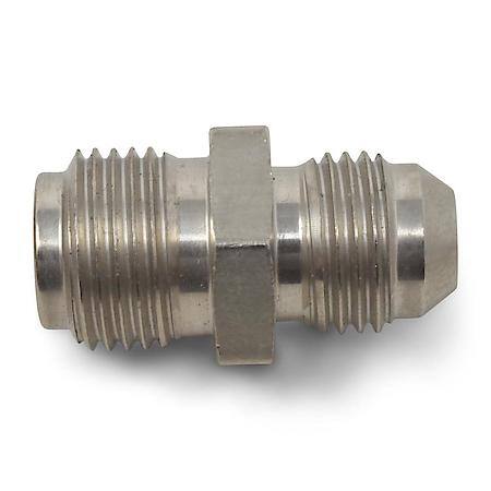 6 AN Male To 5/8-18 Inverted Flare Male Adapter Steel Endura Finish