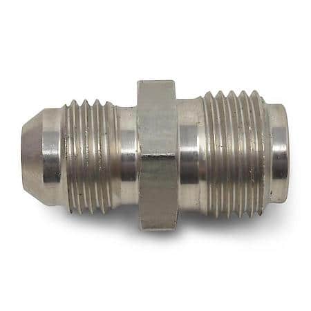 6 AN Male To 5/8-18 Inverted Flare Male Adapter Steel Endura Finish