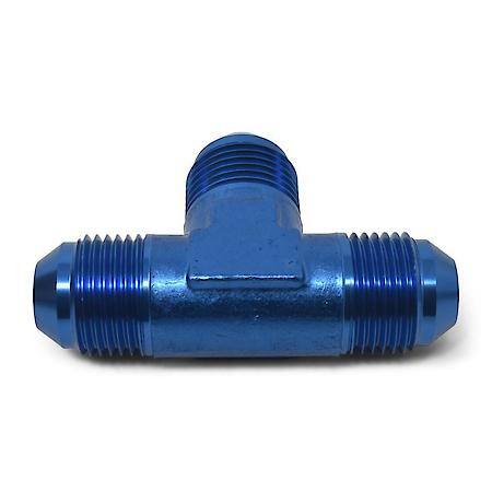16 AN Male Tee Adapter Blue Anodized