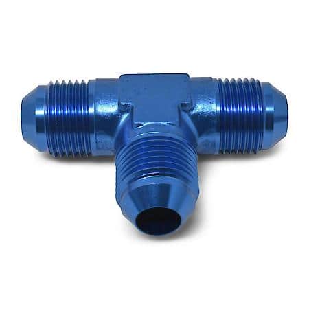 16 AN Male Tee Adapter Blue Anodized