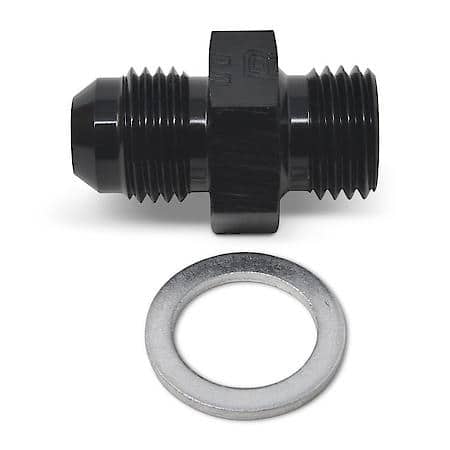 6 AN Male To 16mm x 1.5 Male Black Anodized
