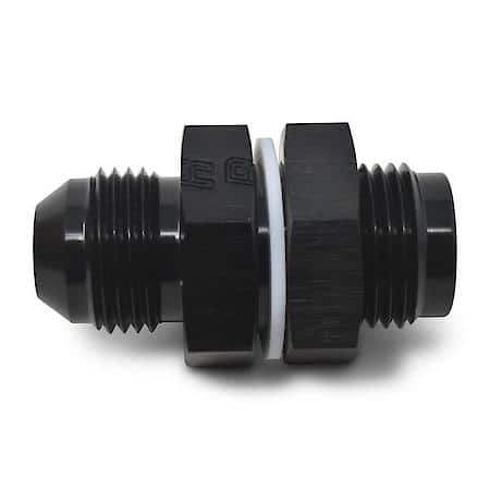 10 AN Fuel Cell Bulkhead Black Anodized