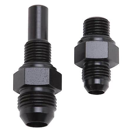 6 AN Male To 1/4" 4L80E Male Adapter Kit Steel Black Anodized Qty: 2