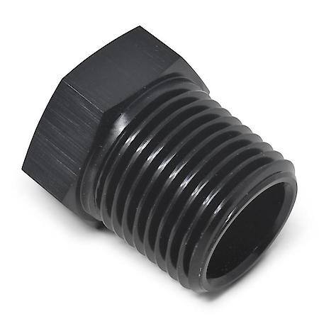 1/2" NPT Male To 3/8" NPT FeMale Bushing Black Anodized