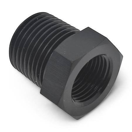 1/2" NPT Male To 3/8" NPT FeMale Bushing Black Anodized