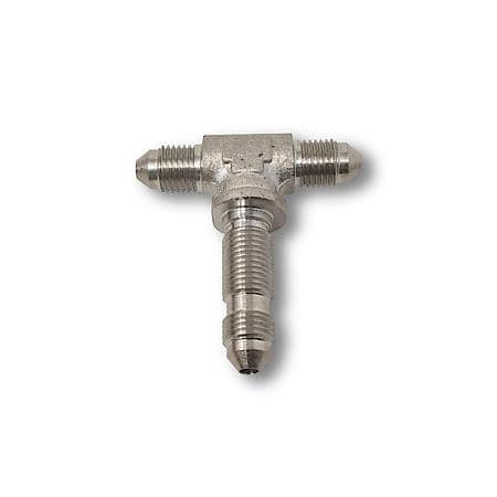 3 AN Male Brake Adapter Bulkhead Tee Steel Endura Finish