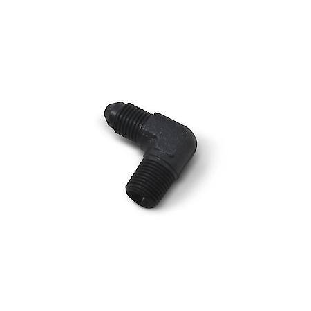 3 AN Male 90 Deg To 1/8" NPT Male Adapter Steel Black Anodized