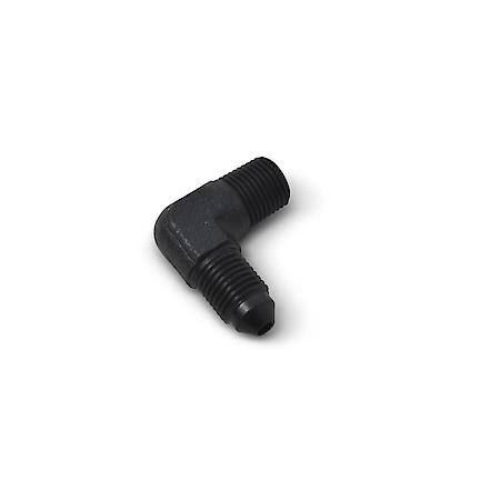 3 AN Male 90 Deg To 1/8" NPT Male Adapter Steel Black Anodized