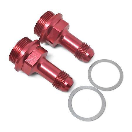6 AN Male To 7/8-20 Male Carb Adapter Extended with Reduced Hex Red Anodized