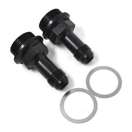6 AN Male To 7/8-20 Male Carb Adapter Extended with Reduced Hex Black Anodized