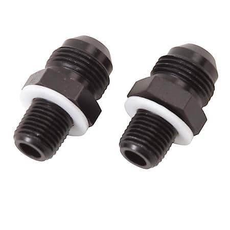 8 AN Male To 1/4" NPSM Transmission Adapter Black Anodized Qty: 2