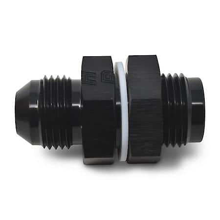 12 AN Fuel Cell Bulkhead Black Anodized