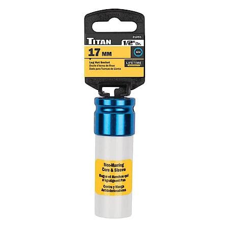 Lug Nut Socket - 1/2" Drive, 17Mm, Non-Marring, 6 Point