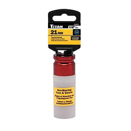 Lug Nut Socket - 1/2" Drive, 21 Mm, Non-Marring, 6 Point