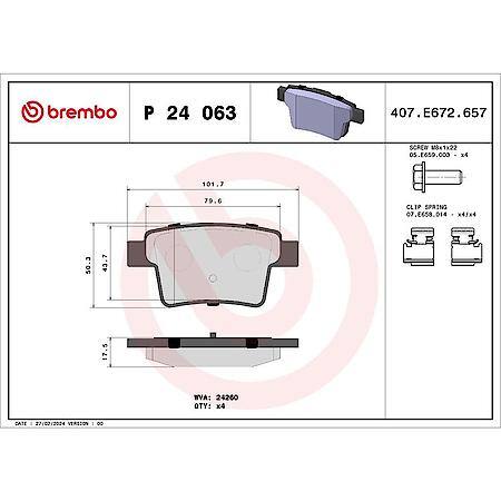 Premium Low-Met OE Equivalent Disc Brake Pad Set - Rear