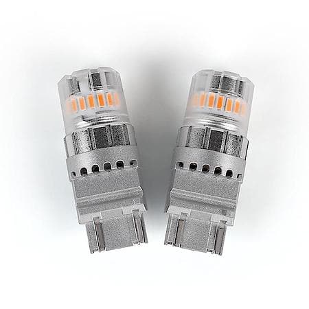 Tail Light Bulb: 4257 Philips 3020 High Power LED, Amber, 600 Lumens, 9 To 16 Volt DC, Set Of 2