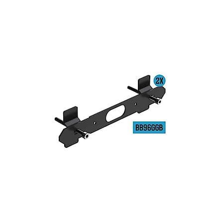 Warning Light Mounting Bracket: For Grille Mount, Type GB, Black, Stainless Steel