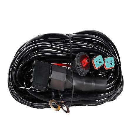 Headlight Wiring Harness: For LED Lamps, 2 Outputs, 180 Watt 90 Watt Per Side