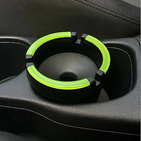 Car Ashtray: Glow in the Dark Cigarette Butt Bucket, Fits Most Cupholders