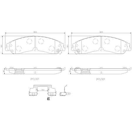 XTRA Ceramic Disc Brake Pad Set - Front