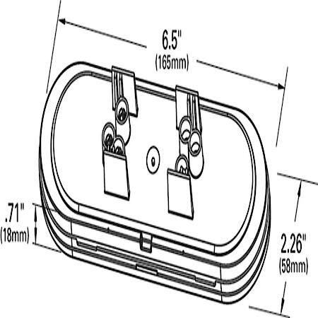 6" Oval LED Stop Tail Turn Lights with Integrated Back-up