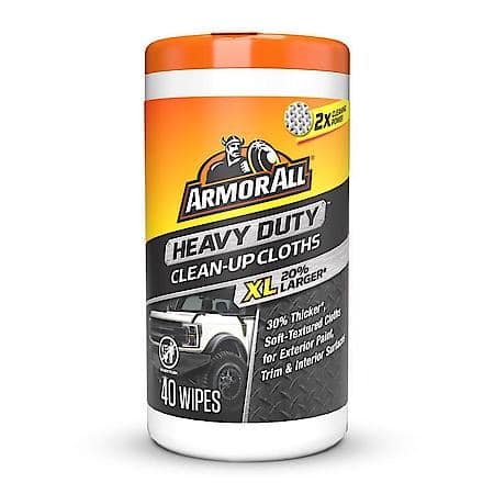 Armor All Heavy Duty XL Cleaning Wipes, 40ct: Targets tough grime, dirt, oil, and grease build up