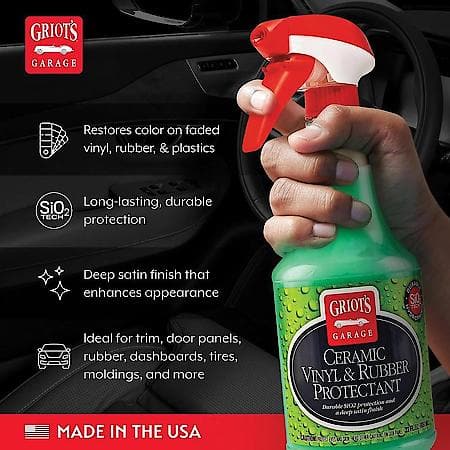 Ceramic Vinyl & Rubber Protectant : SiO2 Protection, Deep Satin Finish, 22 oz.