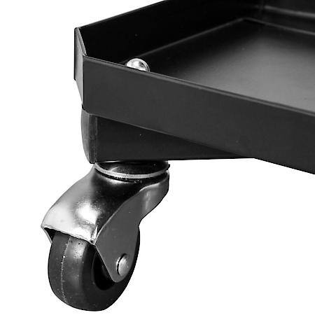 Rolling Pneumatic Creeper Garage/Shop Seat: Padded Mechanic Stool w Tool Tray