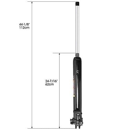 Hydr Long Ram Jack w Single Piston Pump and Clevis Base: 8T 16,000 lb Capacity