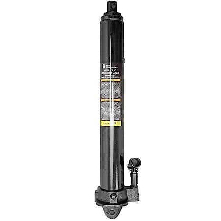 Hydr Long Ram Jack w Single Piston Pump and Clevis Base: 8T 16,000 lb Capacity