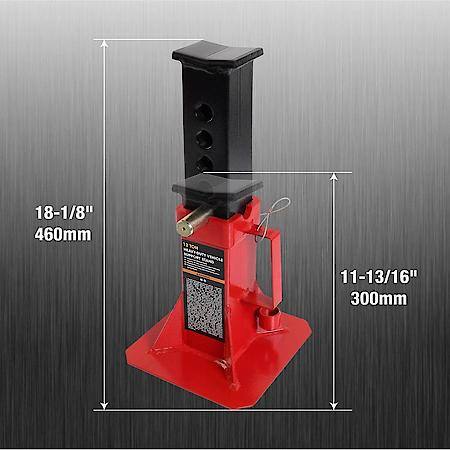Pin Style 12 Ton Capacity Jack Stands Heavy Duty Adjustable Height,1 Pair