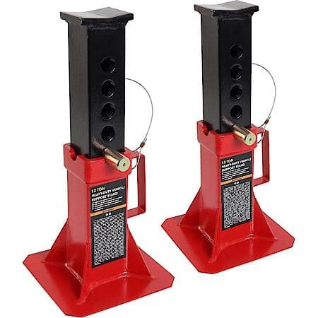 Pin Style 12 Ton Capacity Jack Stands Heavy Duty Adjustable Height,1 Pair